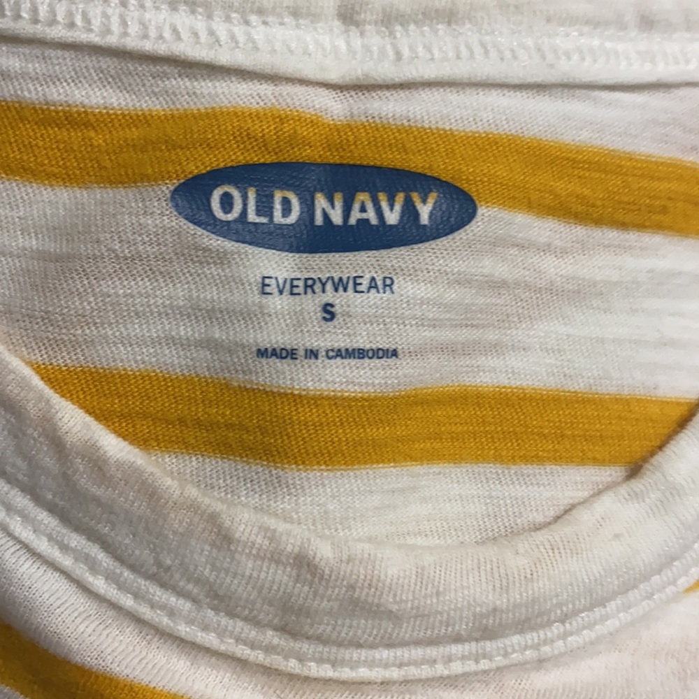 White & yellow striped shirt. Size s - Picture 3 of 3